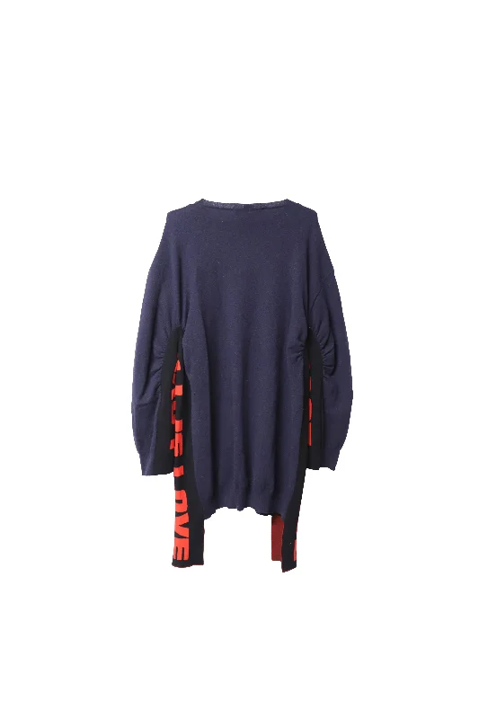 Weekend Specials to Relish Stella McCartney All is Love Oversized Jumper in Navy Blue Wool