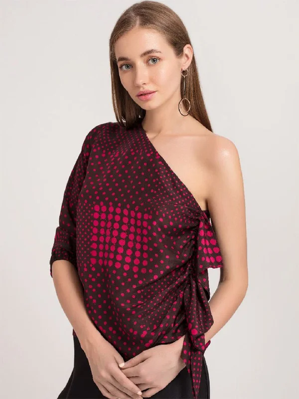 Weekend Specials to Savor Fuchsia One Shoulder Top