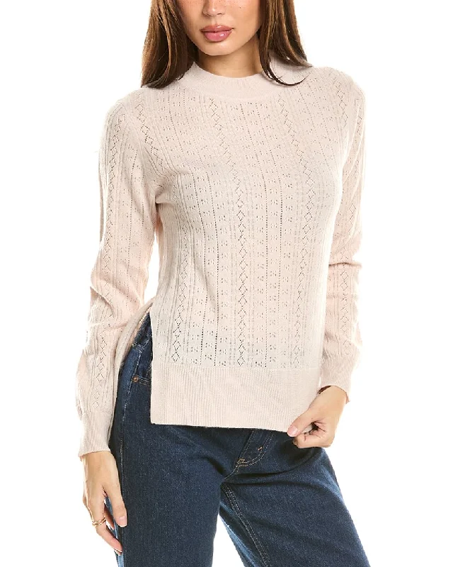 Weekend Specials to Relish Malo Cashmere Pointelle Wool & Cashmere-Blend Sweater