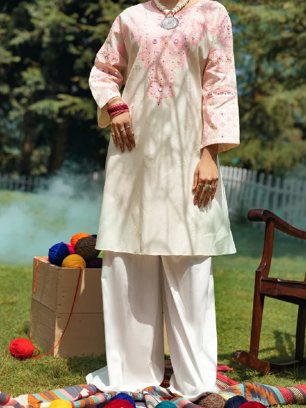 Flash Sale Off White Dobby Tunic - AWP-LK-616