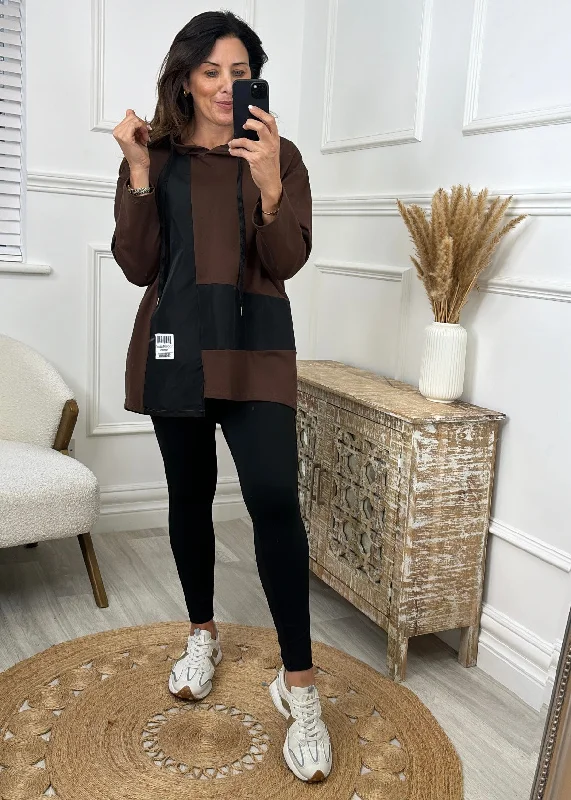 Avelina Brown Hooded Tunic