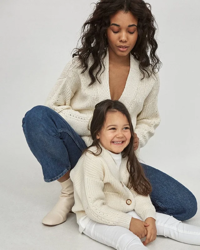 Weekend Deals That Excite Mini Preila: Sea Salt Merino Wool Cardigan