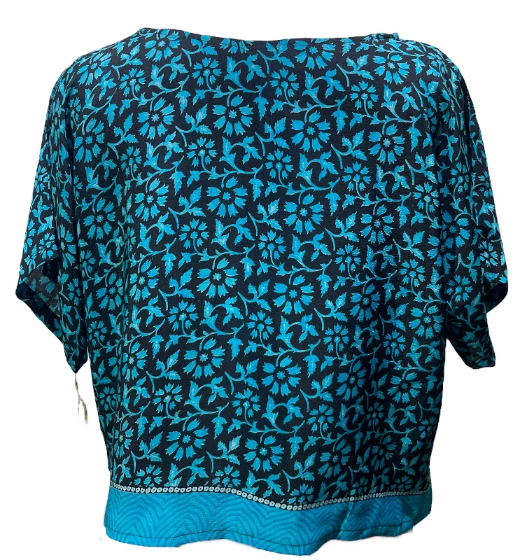 One-Day Only PRC41888 Sheer Avatar Pure Silk Boxy Top
