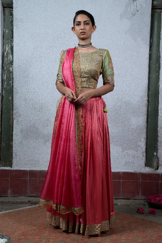 Weekend Deals That Sizzle Jaji: Pink Lehanga