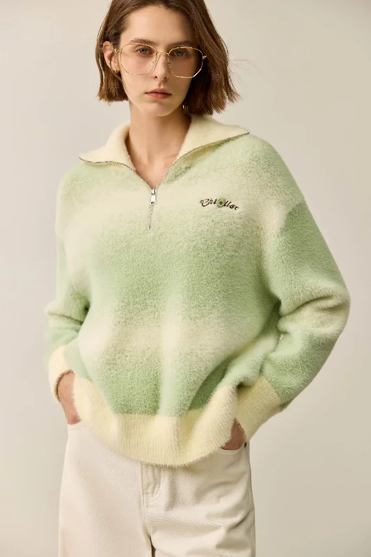 Weekend Deals You Can't Resist LILY Soothing Gradient Green Sweater