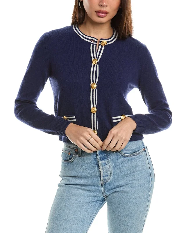 Weekend Specials Just for You Hannah Rose Double Tipped Cropped Cashmere Cardigan