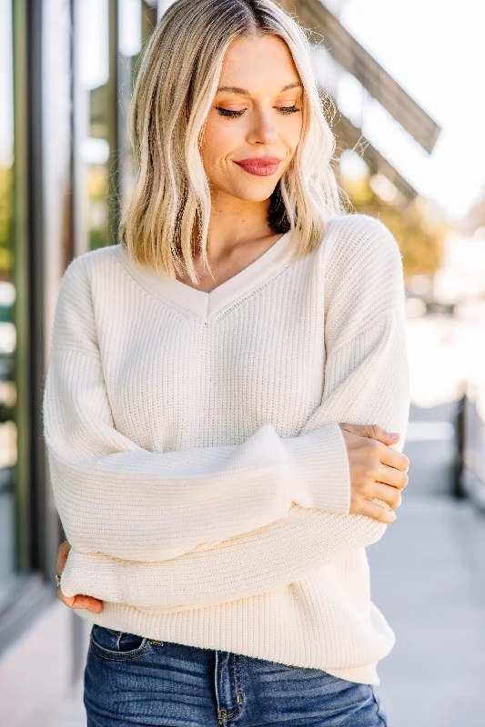 More To Love Cream Sweater