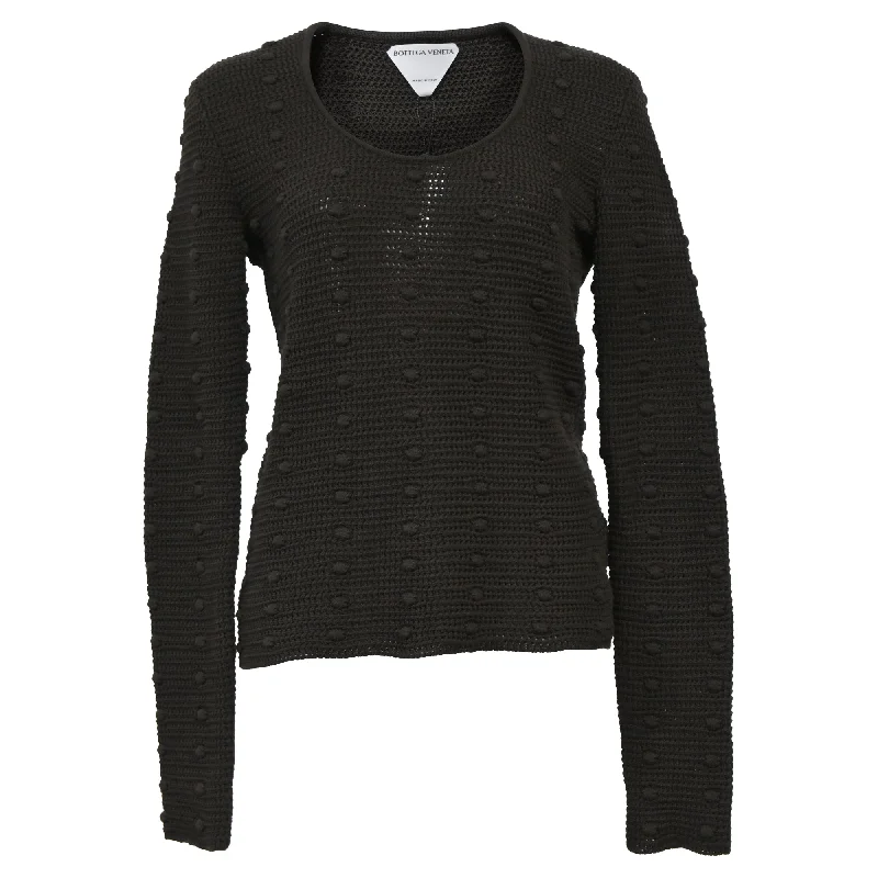 Weekend Offers You Can't Ignore Bottega Veneta Knitted Jumper in Green Cotton
