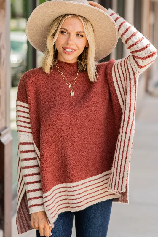Weekend Deals to Brighten Your Day It's Tradition Marsala Orange Striped Sweater