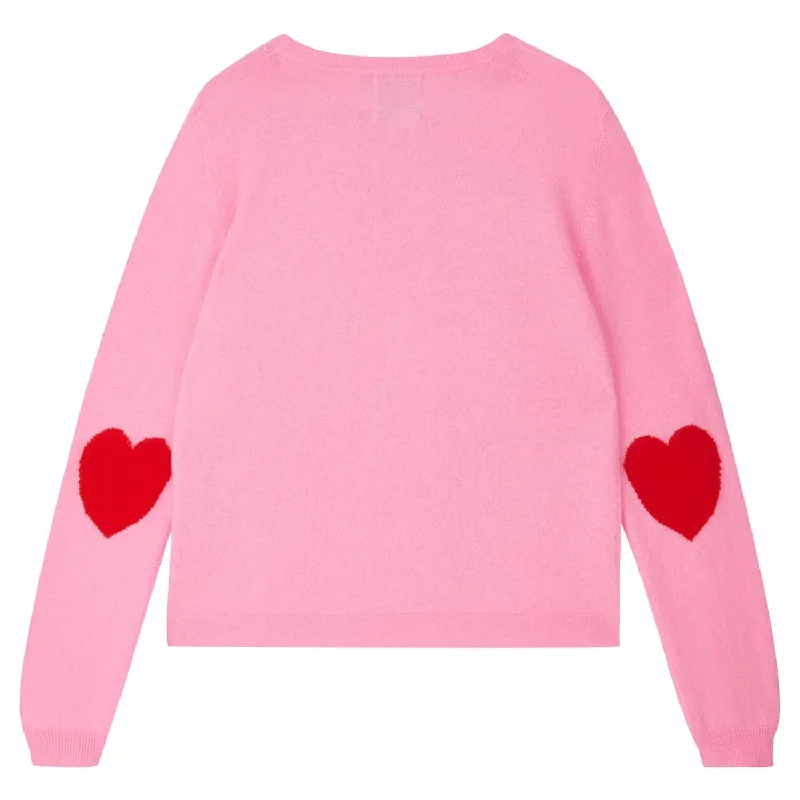 Weekend Offers That Shine Heart Patch Crew In Flamingo Red