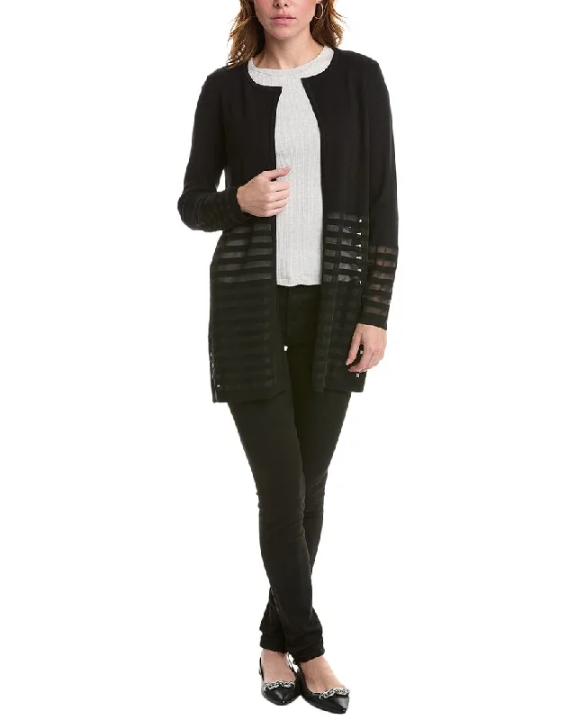 Final Clearance Edinburgh Knitwear Sheer Stripe Duster Jacket