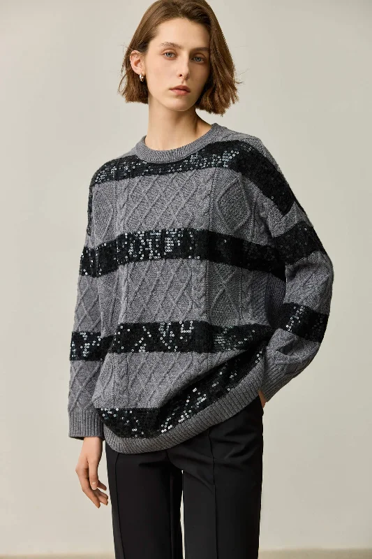 Weekend Savings Bonanza LILY Sequin Statement Sweater