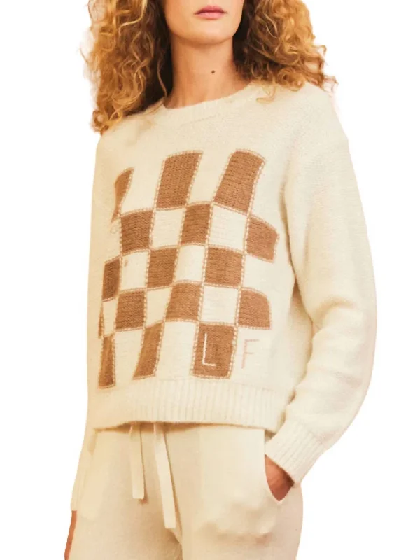 Can't Resist Janell Crewneck Sweater In Ivory