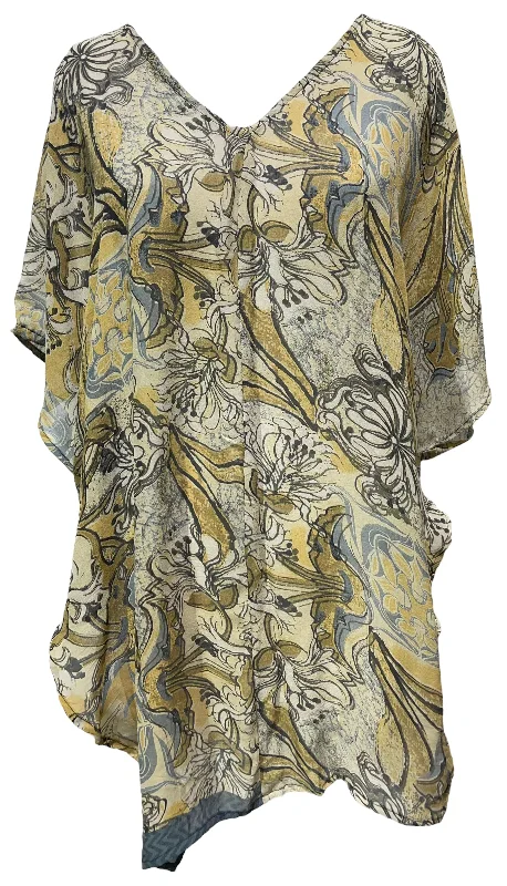 Weekend Savings Bonanza PRG5163 Sheer Avatar Pure Silk Waterfall Top