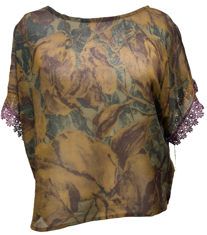 Weekend Savings Sensation PRG3154 Sheer Nirvana Pure Silk Boxy Top
