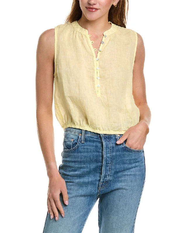 Act Fast Bella Dahl Sleeveless Elastic Waist Linen Pullover