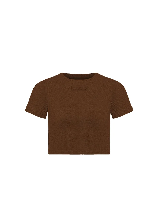 Exclusive Deal Ribbed Crew Neck Crop Top