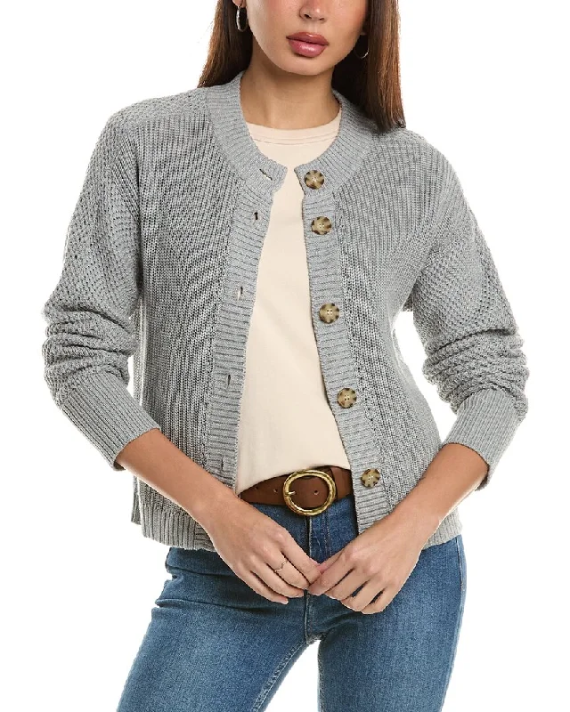 Massive Deal Hannah Rose Textured Cashmere-Blend Cardigan