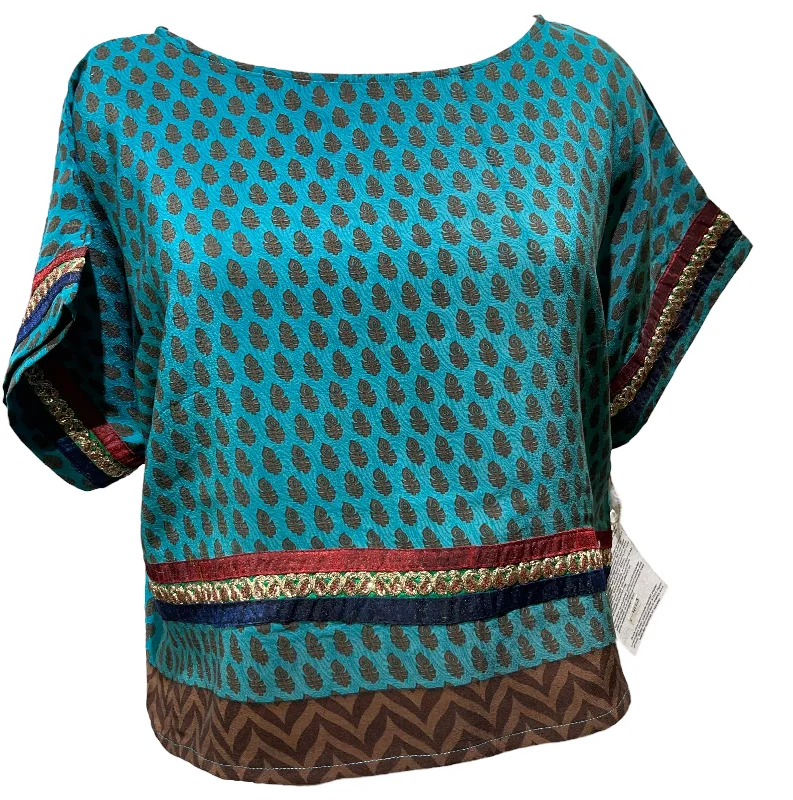 Shop and Save PRC4163 Avatar Pure Silk Boxy Top