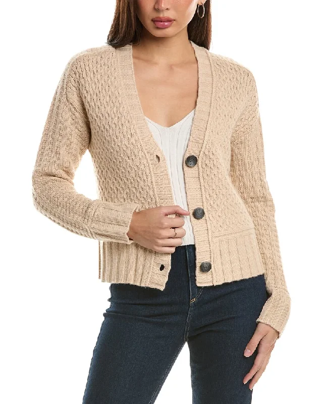 Best Seller Hannah Rose Honeycomb Knit Wool & Cashmere-Blend Cardigan