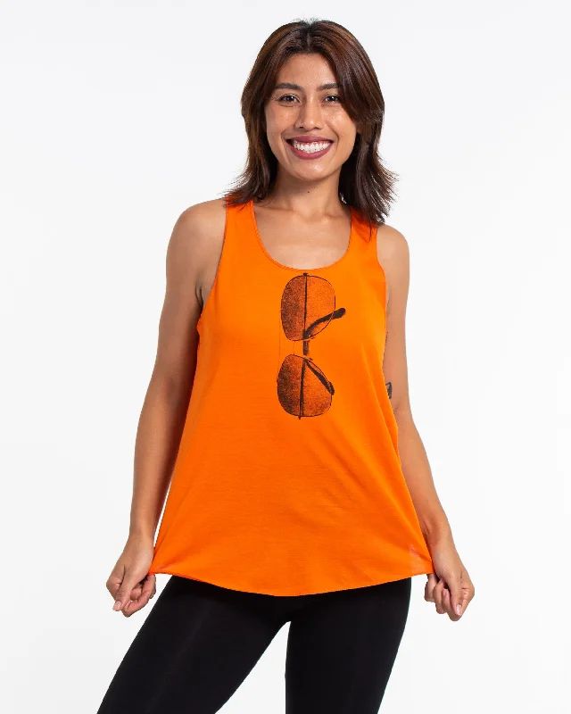 Super Discount Womens Sunglasses Tank Top in Orange