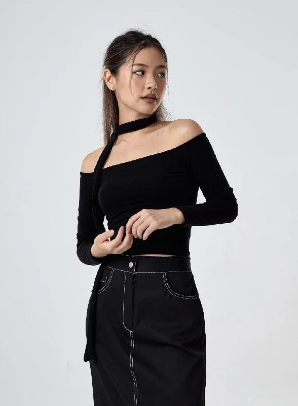 Low Price Muffler Off Shoulder Top Set CG24