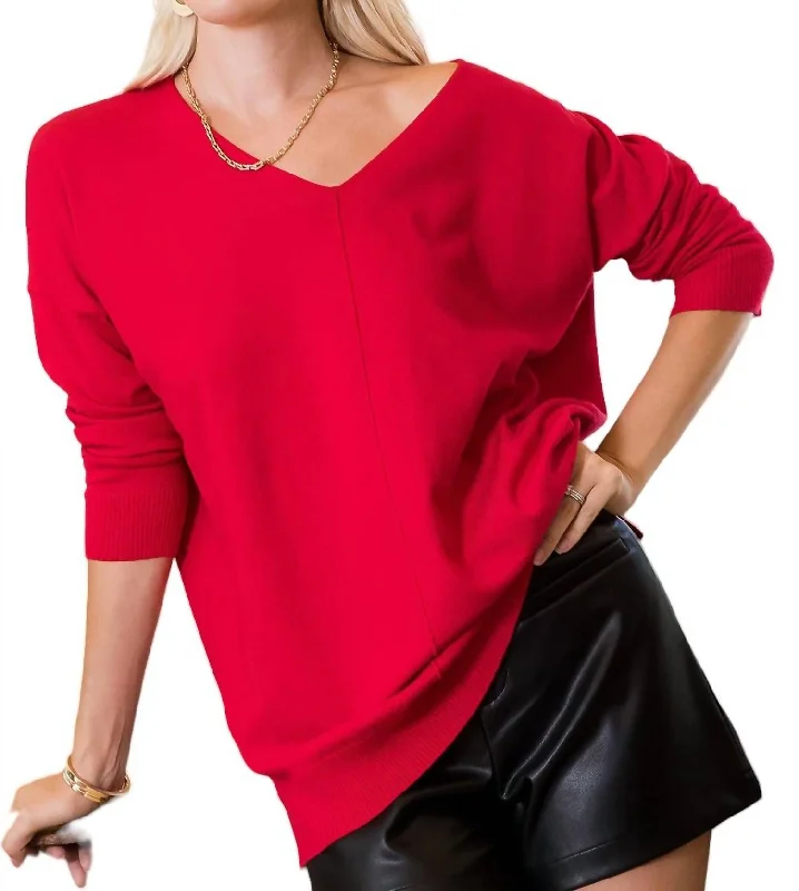 Limited Supply Oh How Sweet It Is Sweater Plus Size In Red