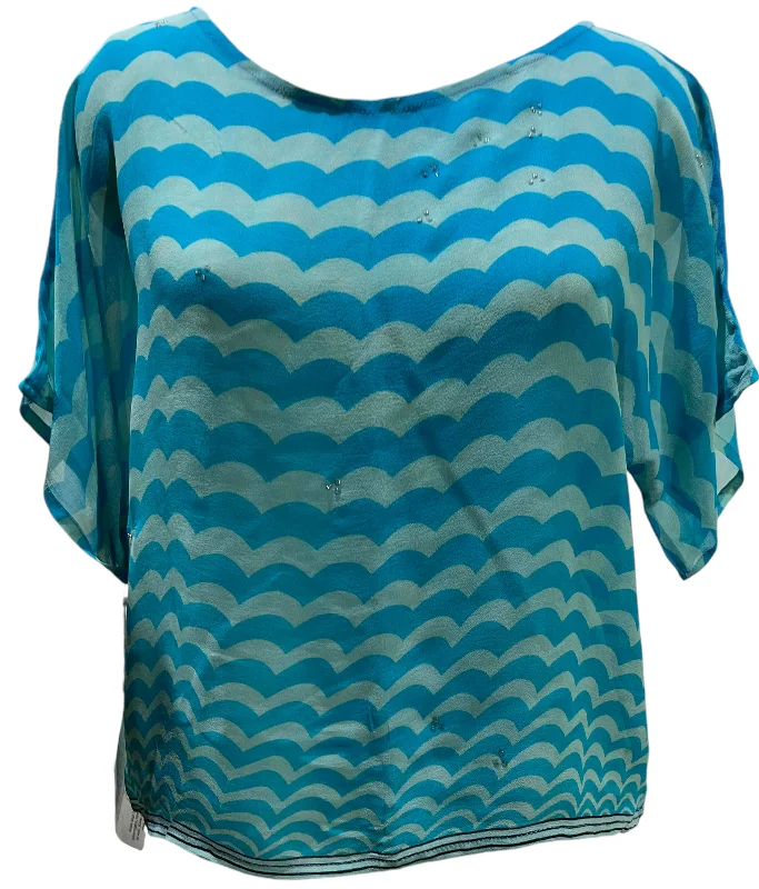 Special Price PRG4596 Sheer  Avatar Pure Silk Boxy Top