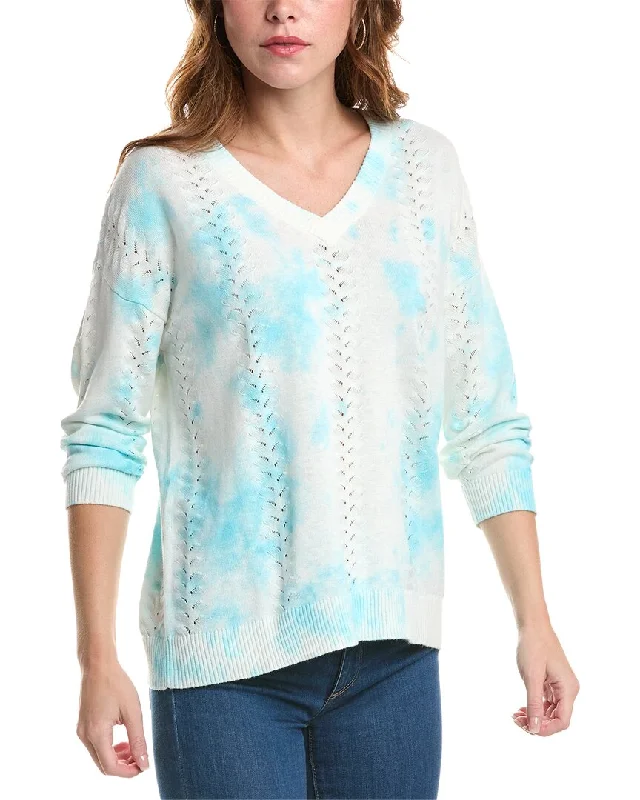 Hurry In Edinburgh Knitwear Tie-Dye Stitch Linen-Blend Sweater