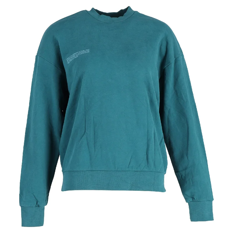 Weekend Savings Sensation Pangaia 365 Midweight Sweatshirt in Blue Green Cotton