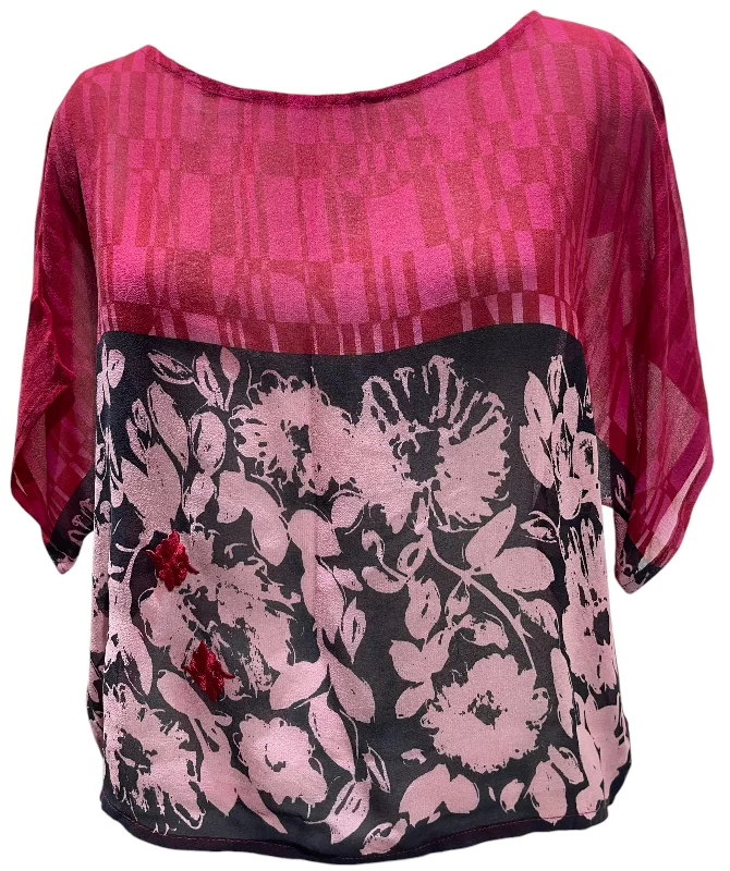 Weekend Special PRG5771 Sheer  Avatar Pure Silk Boxy Top