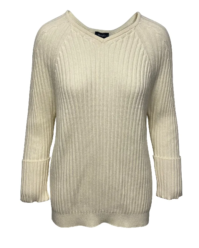 Weekend Savings Sensation Max & Co Knit Sweater in Cream Viscose