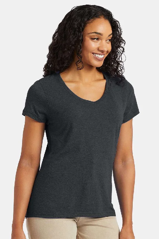 Hanes Womens X-Temp FreshIQ Moisture Wicking Short Sleeve V-Neck T-Shirt - Slate Grey