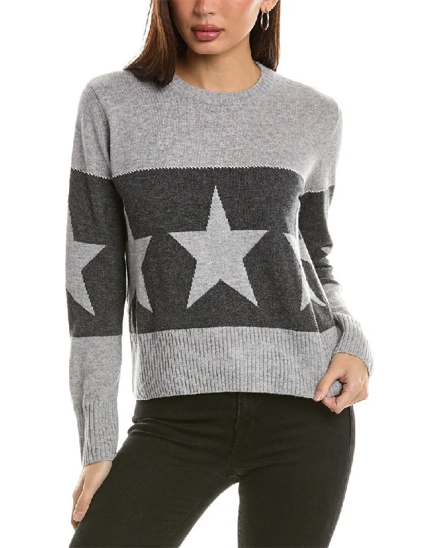 Super Discount Hannah Rose Banded Star Wool & Cashmere-Blend Sweater