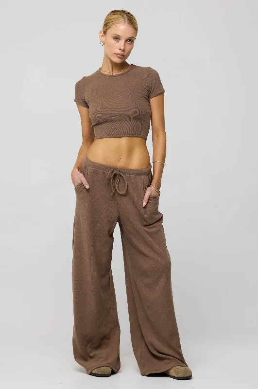Make Your Weekend Count with Savings Baby Tee Rib in Chai
