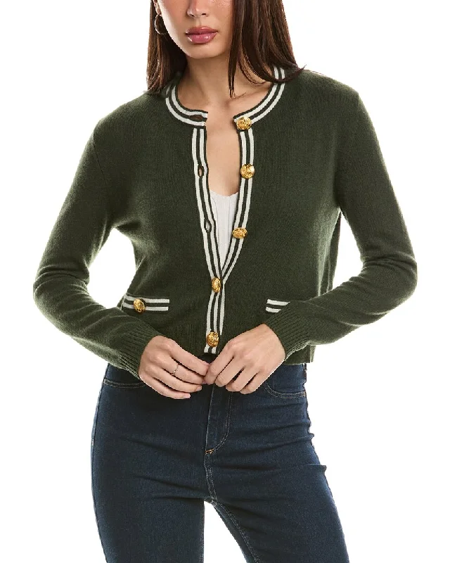 Don't Miss Out Hannah Rose Double Tipped Cropped Cashmere Cardigan