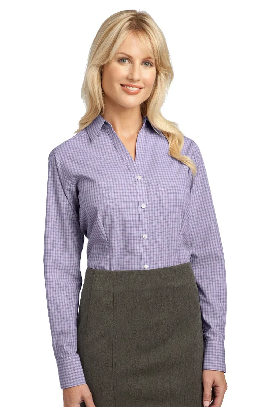 Weekend Savings Sensation Port Authority Womens Easy Care Wrinkle Resistant Long Sleeve Button Down Shirt - Purple - Closeout Weekend Savings Sensation Port Authority Womens Easy Care Wrinkle Resistant Long Sleeve Button Down Shirt - Purple - Closeout