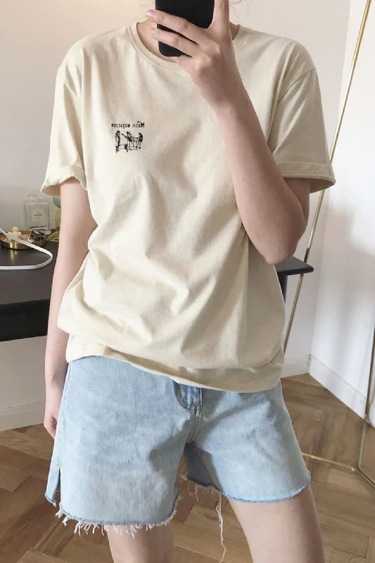 Special Buy Beige Print T-shirt