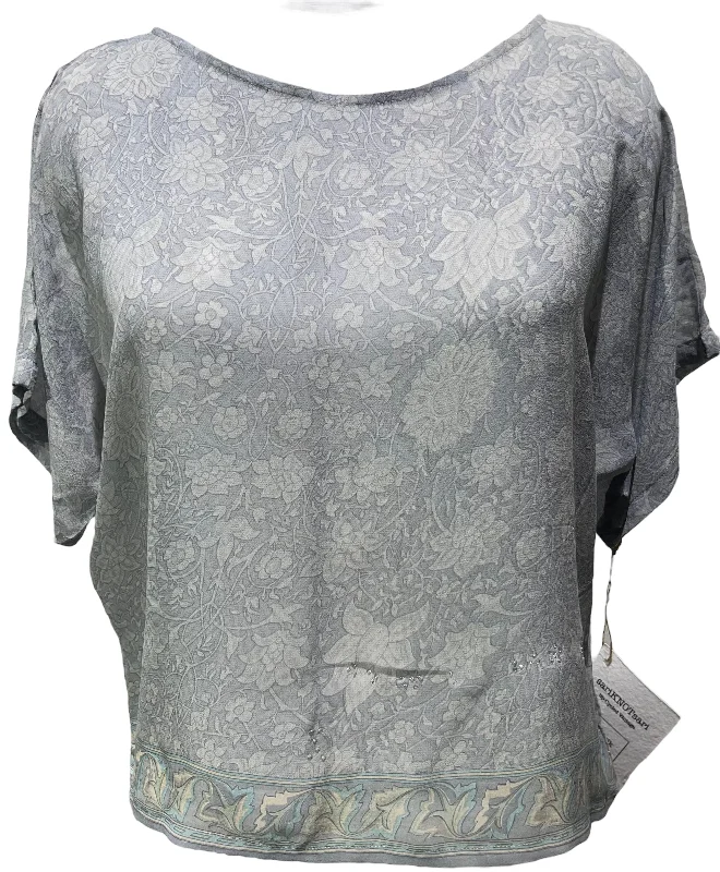 Weekend Deals That Spark PRG4194 Sheer Avatar Pure Silk Boxy Top