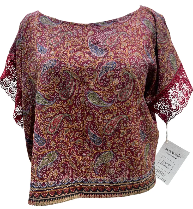Weekend Discounts You Deserve PRC5046 Avatar Pure Silk Boxy Top