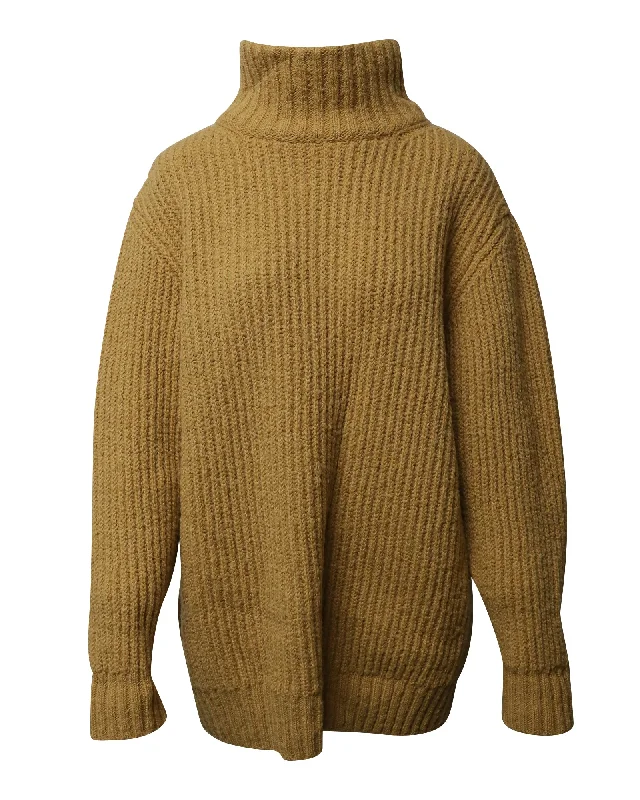 Weekend Savings Galore Marc Jacobs Chunky Knit Turtleneck Sweatier in Camel Laine