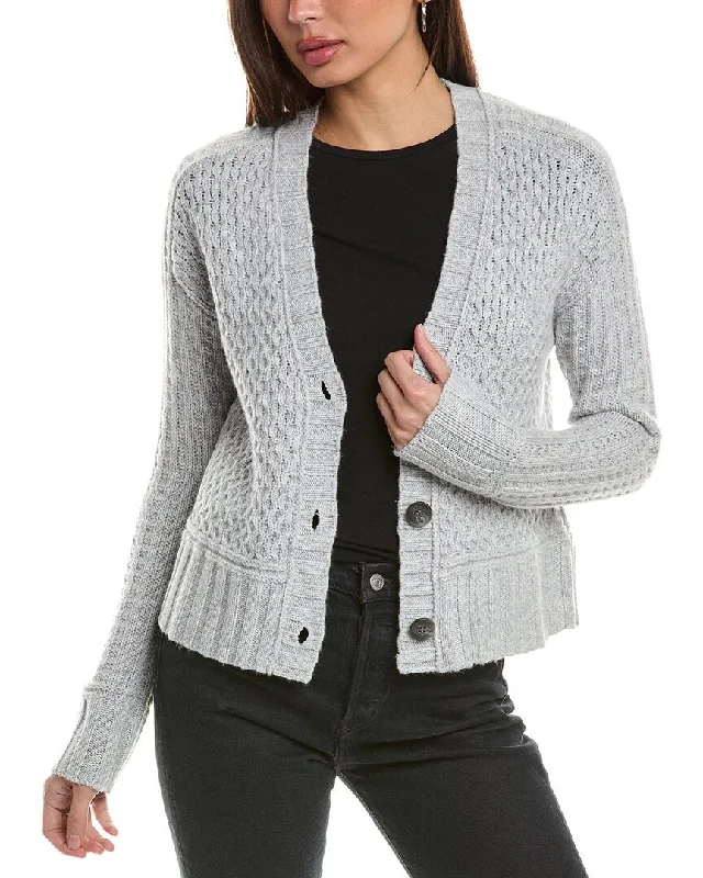 Huge Savings Hannah Rose Honeycomb Knit Wool & Cashmere-Blend Cardigan