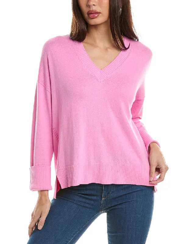 Limited Offer Hannah Rose High-Low Cashmere-Blend Sweater