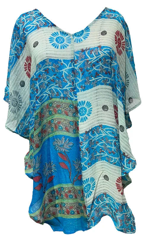 Weekend Specials to Relish PRG5143 Sheer Avatar Pure Silk Waterfall Top