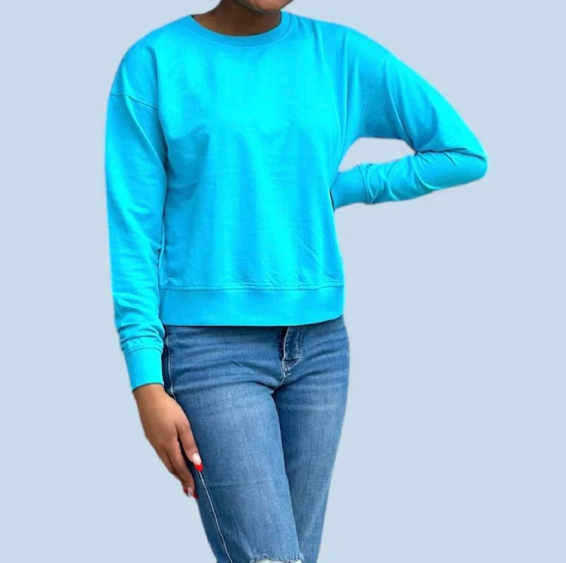 Special Discount Islander Long Sleeves Sweatshirt In Lagoon