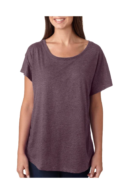 Unbeatable Deal Next Level Womens Dolman Jersey Short Sleeve Scoop Neck T-Shirt - Vintage Purple