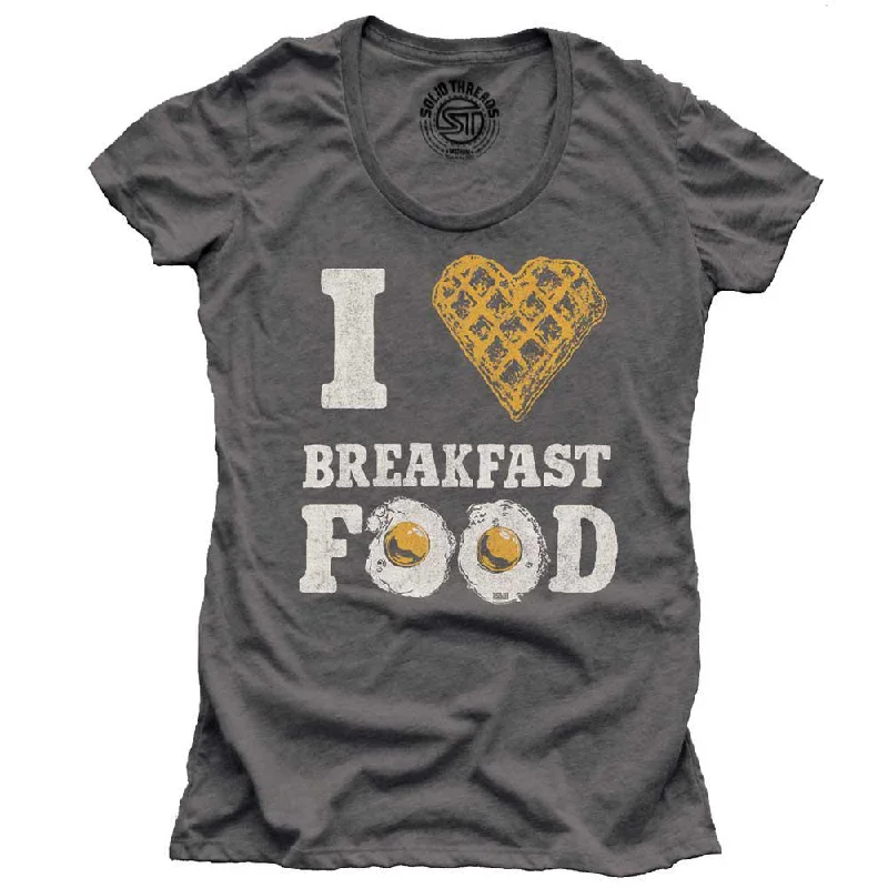 Reduced Rates Women's I Heart Breakfast Food T-shirt