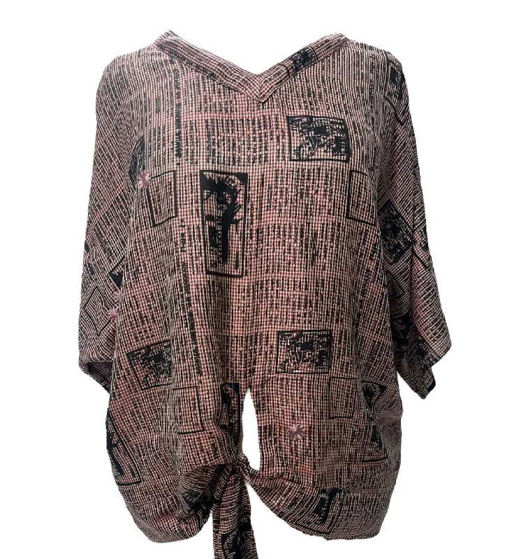 Mega Sale Industry Avatar Pure Silk Front Tie Top