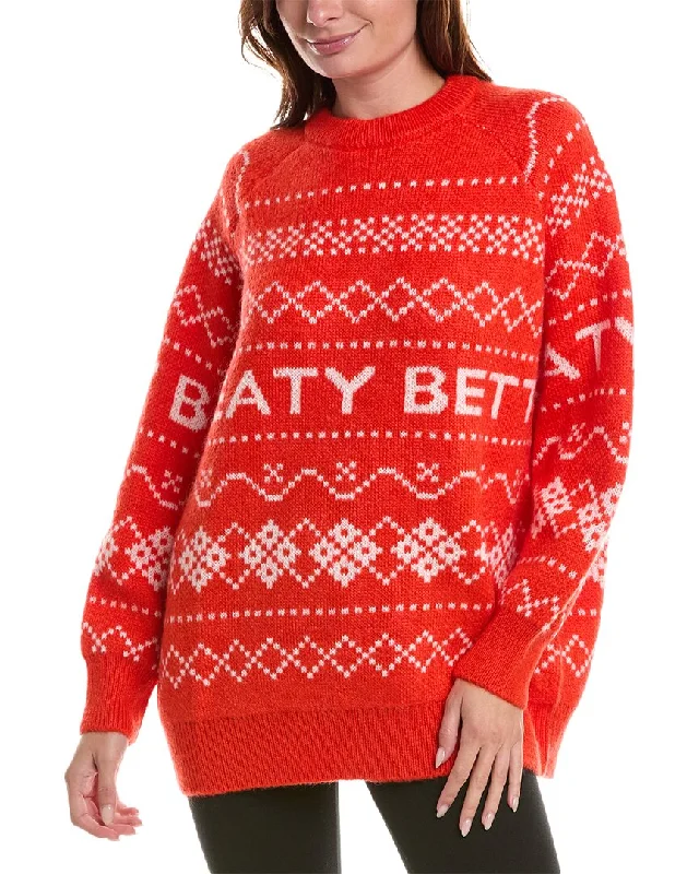 Big Savings Sweaty Betty Snow Fairisle Mohair & Wool-Blend Sweater
