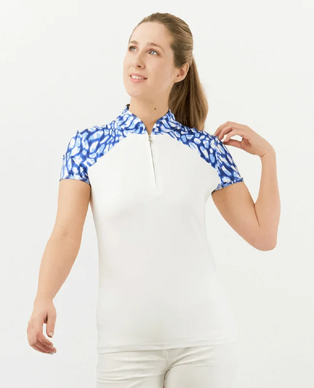 Lowest Price PURE GOLF Spirit Cap Sleeve Polo 001 Leopard Lake